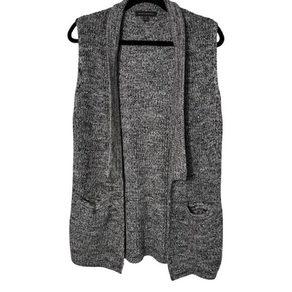 Banana Republic Womens Sleeveless Cardigan Sweater Open Front Knit Black Size XS - Picture 3 of 9